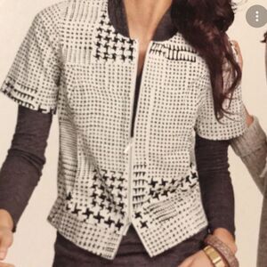 CAbi short sleeve jacket printed
